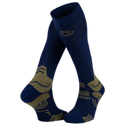 Trek GR compression Navy/Kaki- Chaussettes randonnée