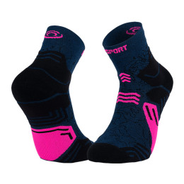 Chaussettes TREK GR MID Bleu/Rose