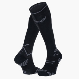 Chaussettes Trail compression noir/gris