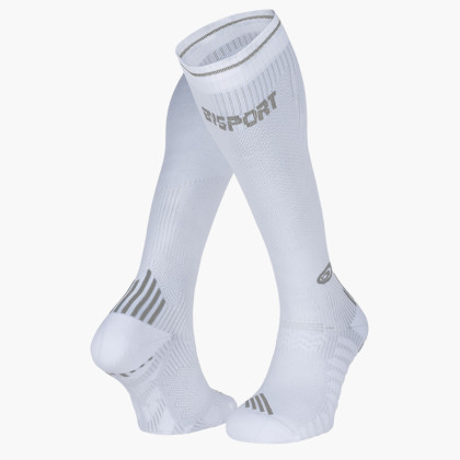 Chaussettes Run compression blanc/gris