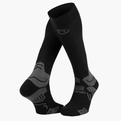 Trek GR compression noir/gris - Chaussettes randonnée