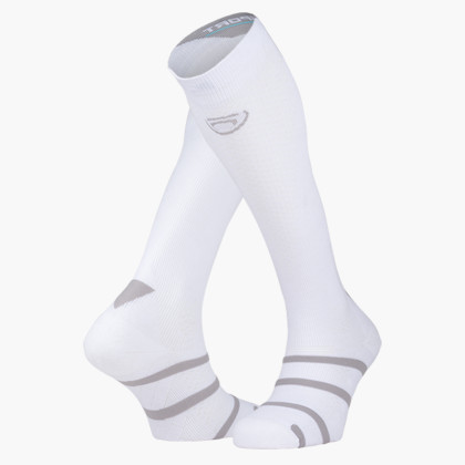 Calze compressione Padel Bianco/Grigio