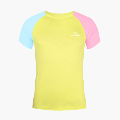 T-Shirt AERIAL Manches courtes Jaune/Bleu/Rose