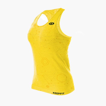 Sports tank top KEEPFIT heather yellow