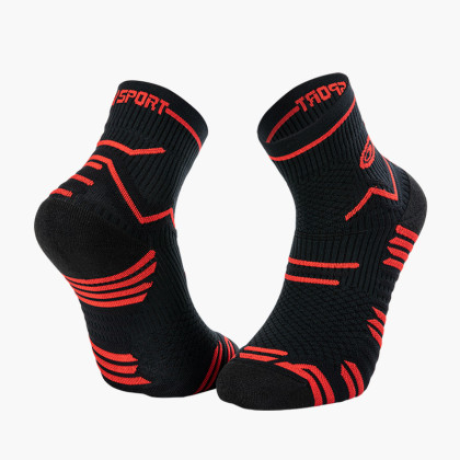 Chaussettes TRAIL ULTRA noir-rouge