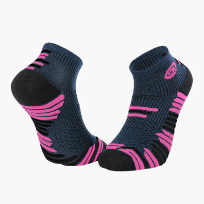 TRAIL ELITE blue-pink ankle socks