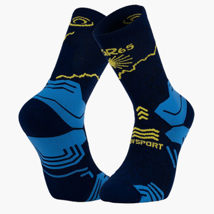 TREK GR65 COMPOSTELLE COLLECTOR HIGH SOCKS Blue/Yellow