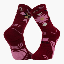 Chaussettes TREK GR Haute "LYOCELL" Aztec Bordeaux