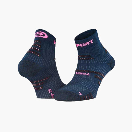 TREK EVO blue/pink - Hiking ankle socks