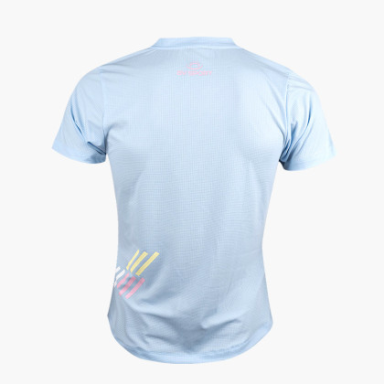 T-shirt LIGHT tecnico a maniche corte Blu azzurro/Giallo