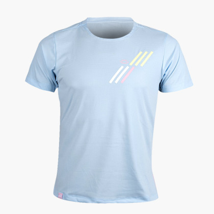 T-shirt LIGHT tecnico a maniche corte Blu azzurro/Giallo