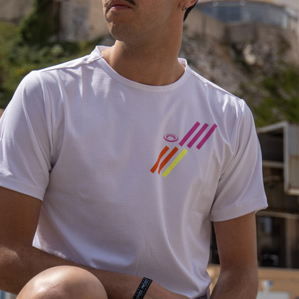 LIGHT Technical t-shirt White/Pink