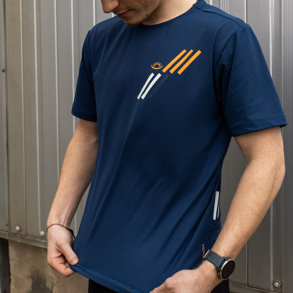 T-shirt LIGHT Blu navy/Orange