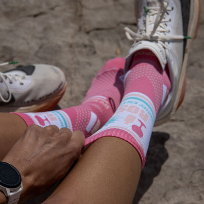 Calze TRAIL ULTRA NUTRISOCKS ROSATO - Collettore