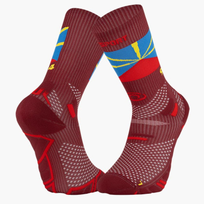 Calze TRAIL ULTRA HIGH "Reunion" Rosso