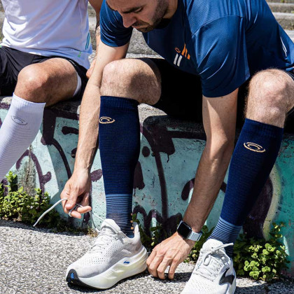 Blue Run Marathon compression socks