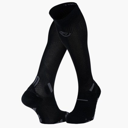 Calze Trail Ultra a compressione nero/grigio
