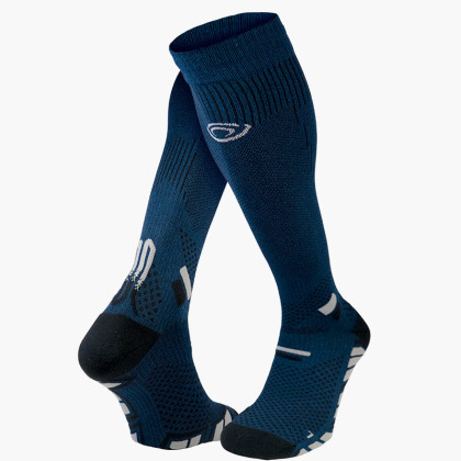 Calze Trail Ultra a compressione blu/grigio