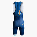 Sleeveless triathlon suit 3X100 Blue/Orange