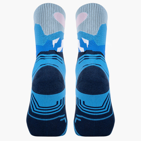 Chaussettes TREK SUMMIT Lyocell Alpes Bleu