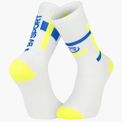 LIGHT RUN High Socks "BALI" White/Yellow