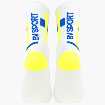 Calze alte LIGHT RUN "BALI" Bianco/Giallo