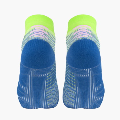 Calze RUN MARATHON Low Blu/Lime