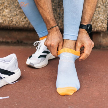 Light Run socks Blue sky/Orange