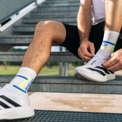 LIGHT RUN High Socks "BALI" White/Yellow