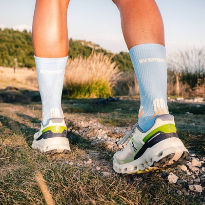 Chaussettes TRAIL ULTRA HIGH Ciel/Orange