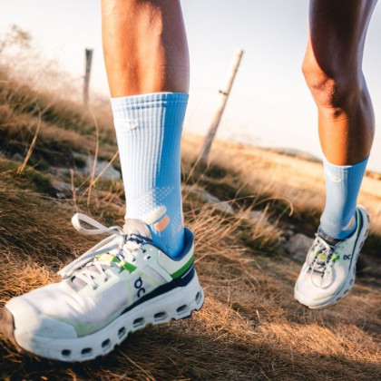 Calze TRAIL ULTRA HIGH Blu cielo/Arancione