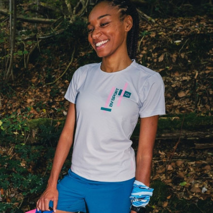 T-shirt technique LIGHT Gris/Rose