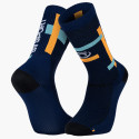 Calze alte LIGHT RUN "BALI" Blu marino/arancione