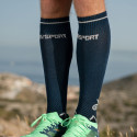 Chaussettes Trail compression bleu/noir