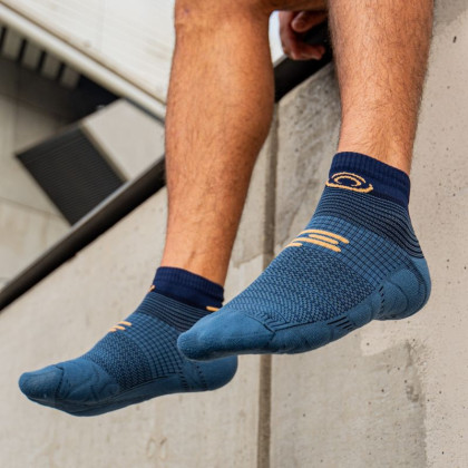 Chaussettes RUN MARATHON Low Bleu marine