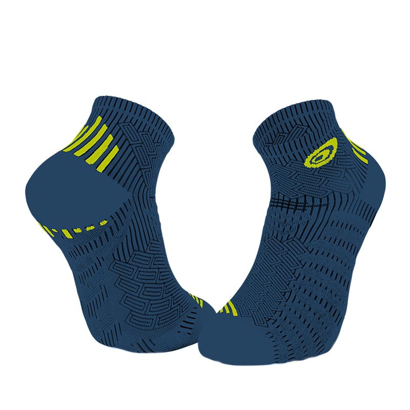 RUN ELITE blue-yellow ankle socks