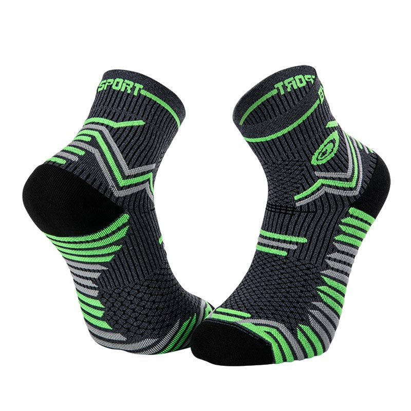 Chaussettes gris-vert TRAIL ULTRA | Made in France