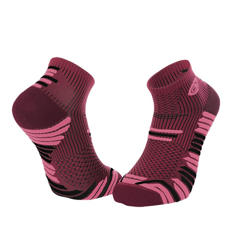 TRAIL ELITE burgundy-pink ankle socks