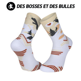 Chaussettes collector DBDB TRAIL ULTRA neige blanche | Made in France