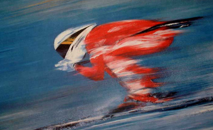 Doctor Michaël Prüfer in speed skiing