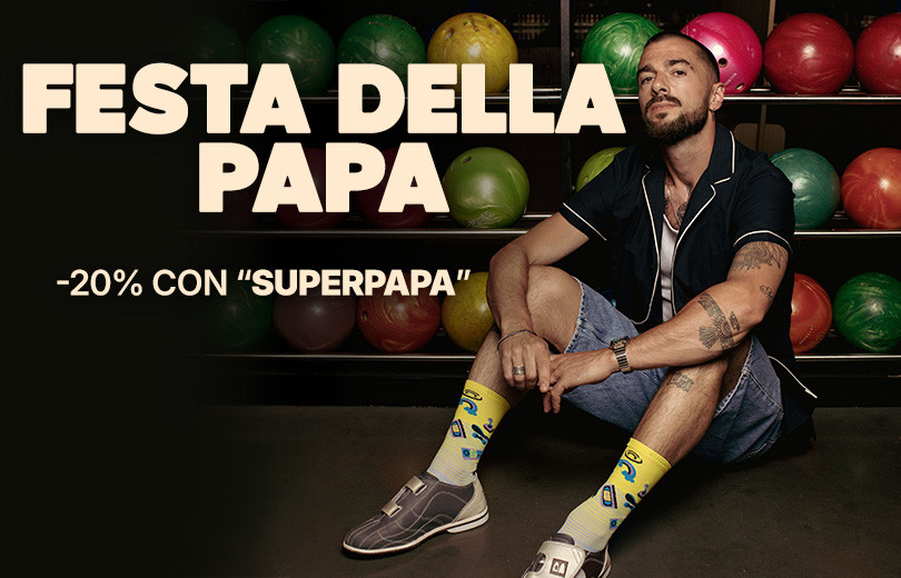 Approfitta dello sconto del 20% con il codice SUPERPAPA fino al 21/06/2026 per regalargli un abbigliamento sportivo pratico, comodo e fatto per durare.