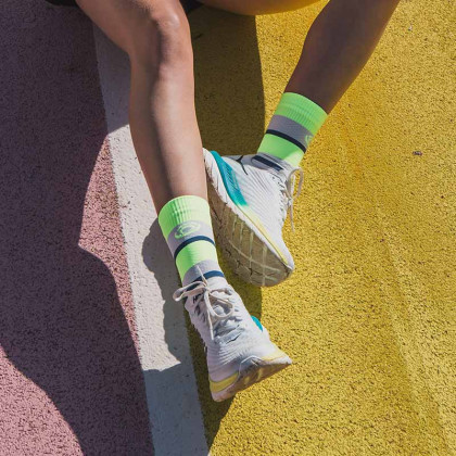 LIGHT RUN High Socks "IBIZA" Yellow/Blue