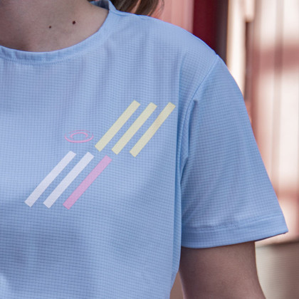 T-Shirt LIGHT Skyblue/Yellow